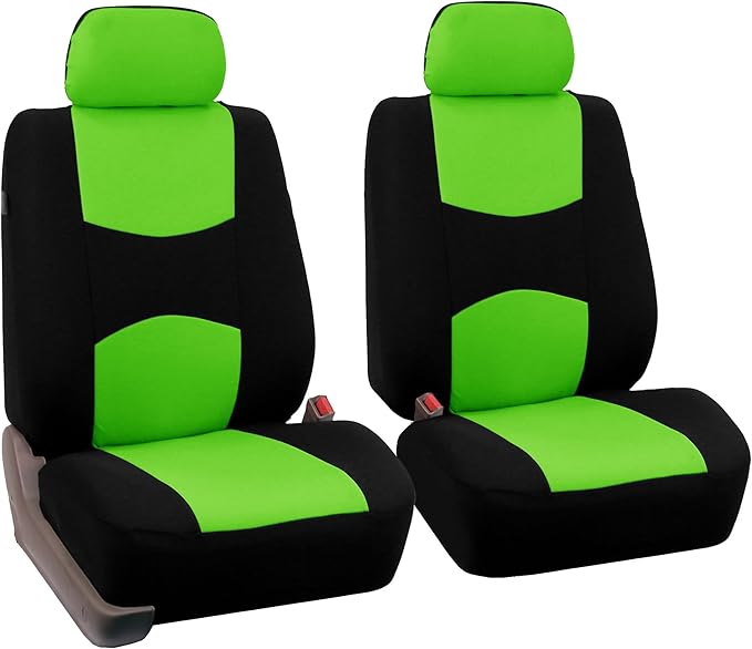 Universal Fabric Seat Covers — Front Seat — Green