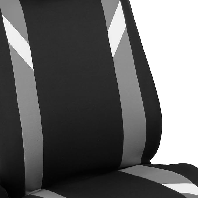 Universal Fabric Seat Covers — Full Set — Gray