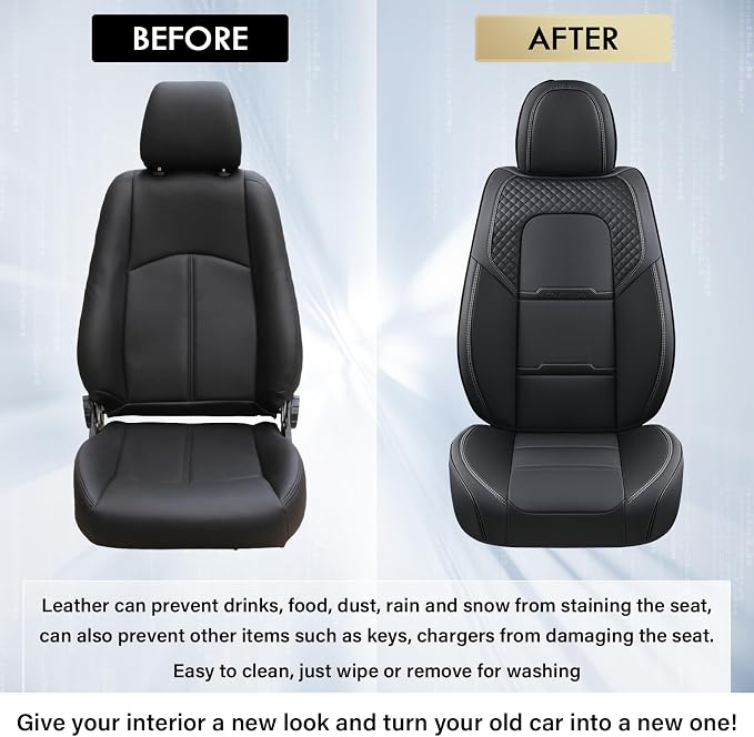 Universal Seat Covers — Front Seat — Black