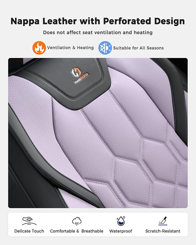 Universal Seat Covers — Black / Purple