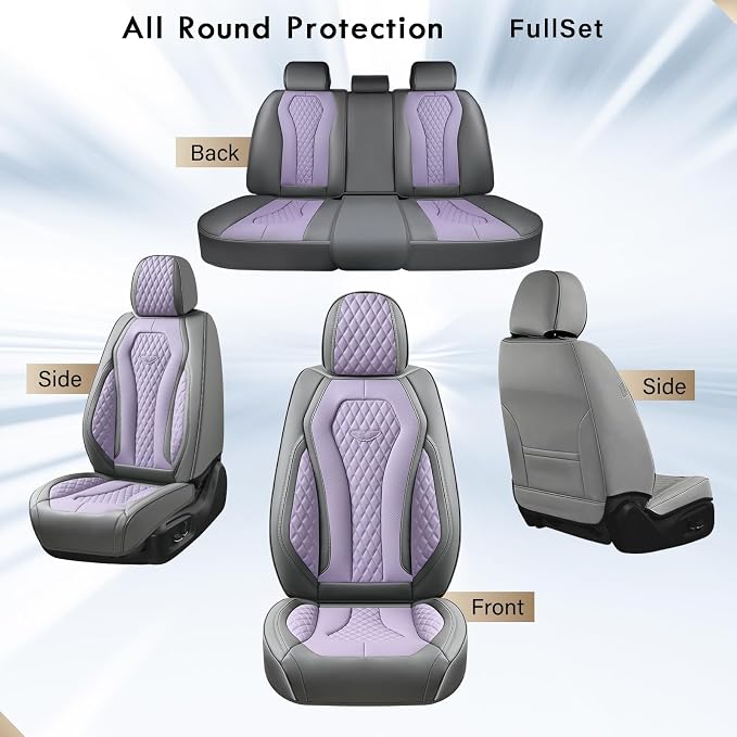 Universal Seat Covers — Full Set — Purple