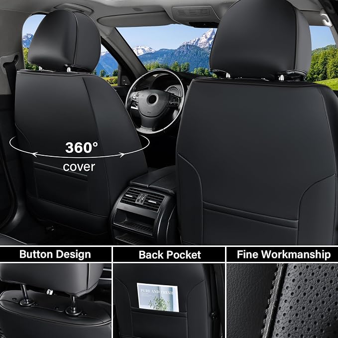 Universal Seat Covers — Full Set — Black