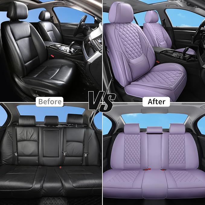 Universal Seat Covers — Full Set — Purple