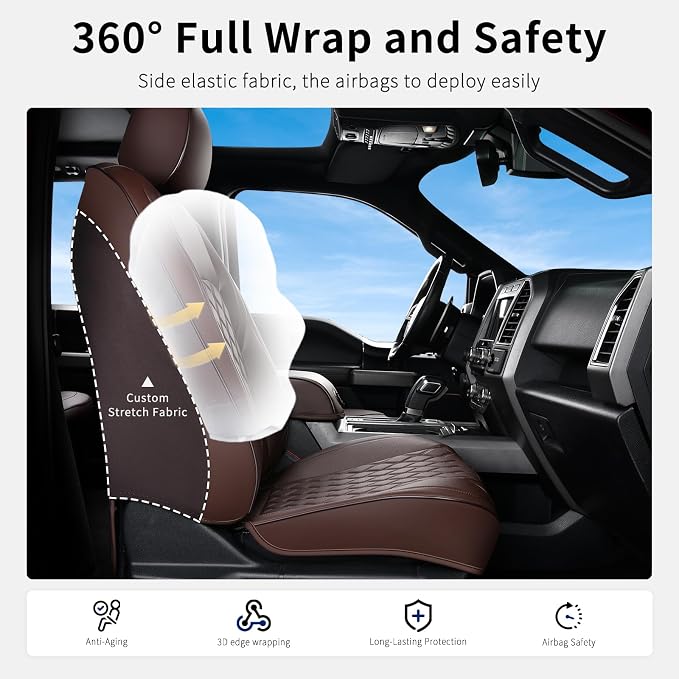 Seat Covers for Jeep Wrangler — Full Set — Coffee