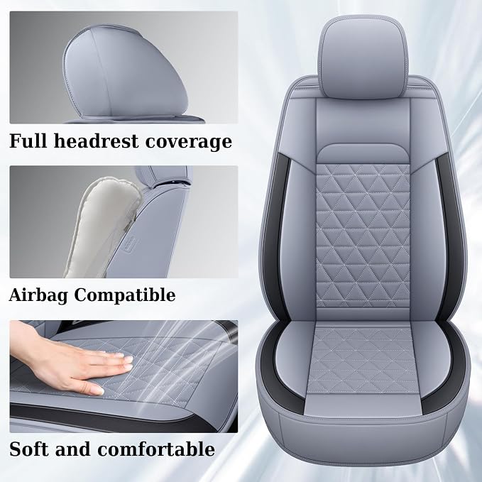 Seat Covers for Multiple Vehicles — Full Set — Gray