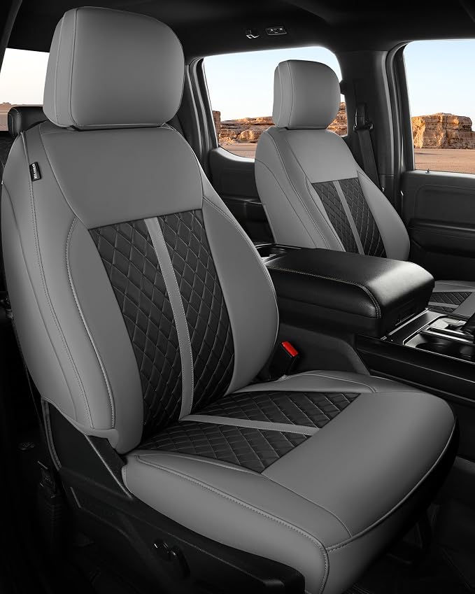 Seat Covers for Multiple Vehicles — Full Set — Gray / Black