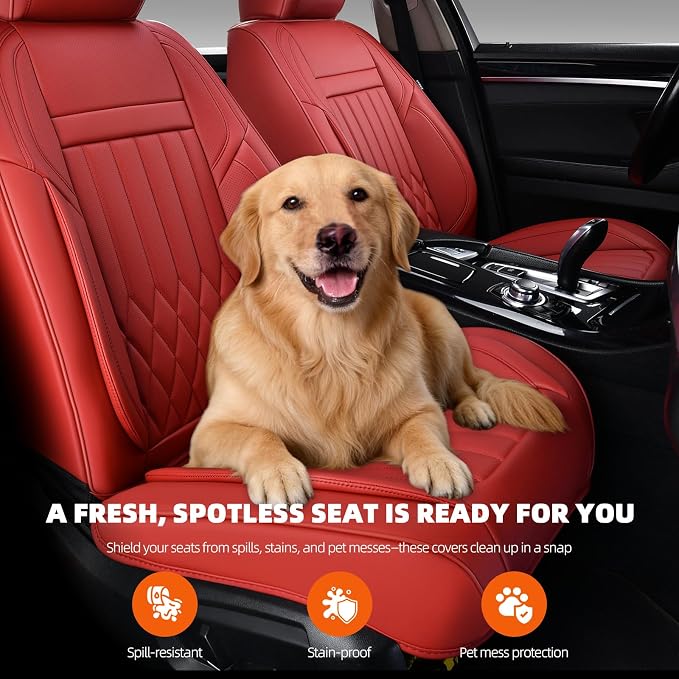 Universal Seat Covers — Full Set — Red