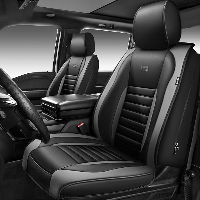 Universal Seat Covers — Full Set — Black / Gray