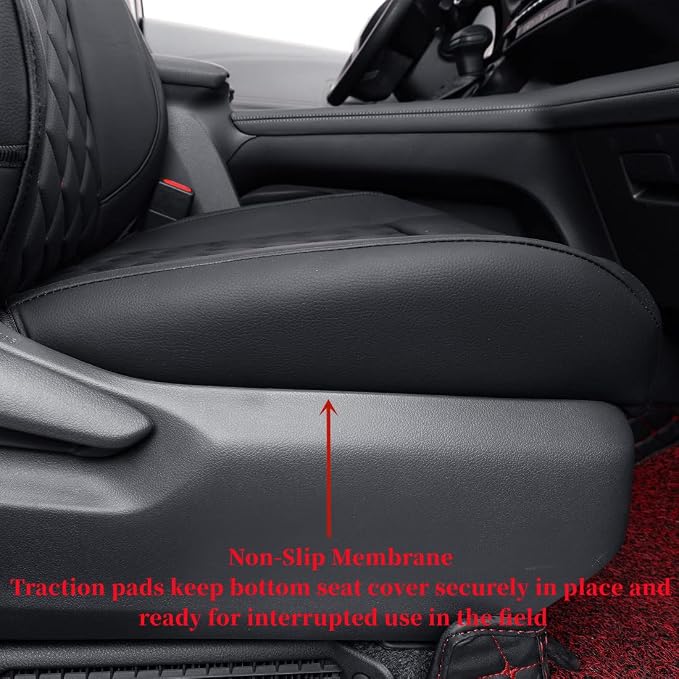Faux Leather Seat Covers for Toyota Sienna — Full Set — Black / Red