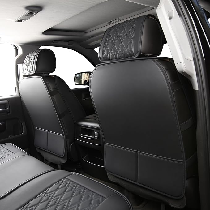 Seat Covers for Chevrolet Silverado / GMC Sierra — Full Set — Black / White