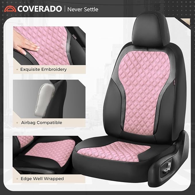 Universal Seat Covers — Full Set — Pink