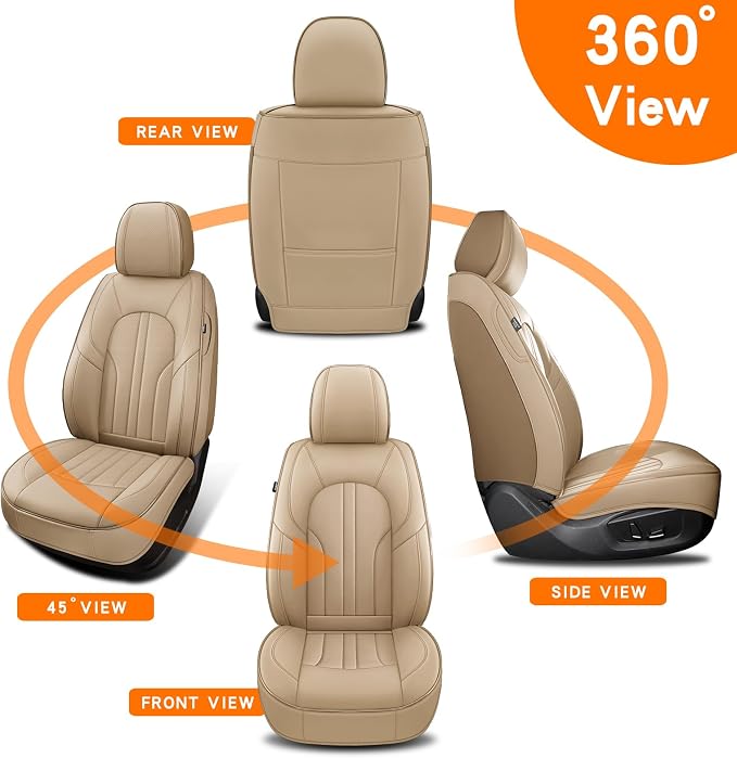 Universal Seat Covers — Front Seat — Beige