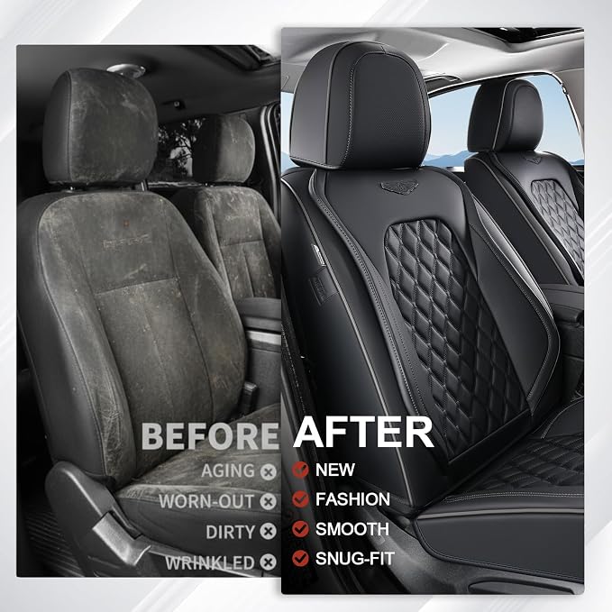 Universal Seat Covers — Full Set — Black