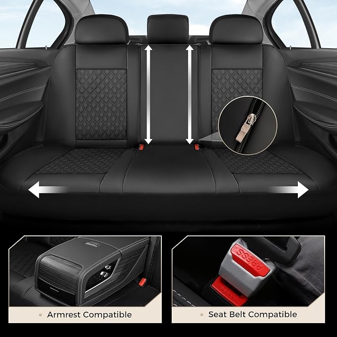 Universal Seat Covers — Full Set — Black