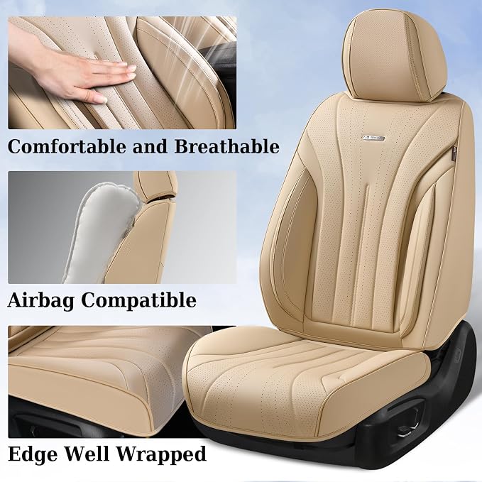 Universal Seat Covers — Full Set — Beige