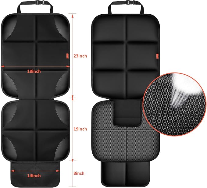 Child Car Seat Protector — Black