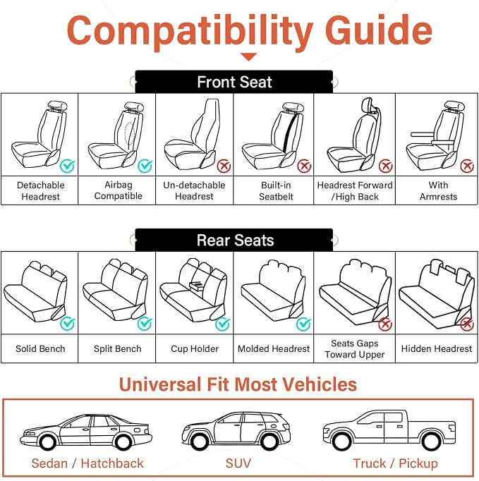 Universal Seat Covers — Full Set — Beige