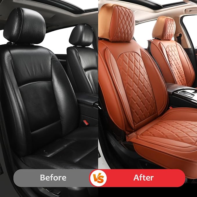 Universal Seat Covers — Full Set — Brown