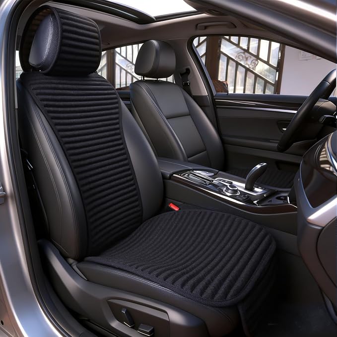 Universal Fabric Seat Covers — Front Seat — Black