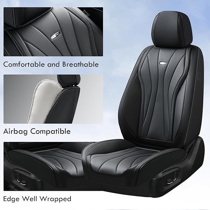 Universal Seat Covers — Front Seat — Black