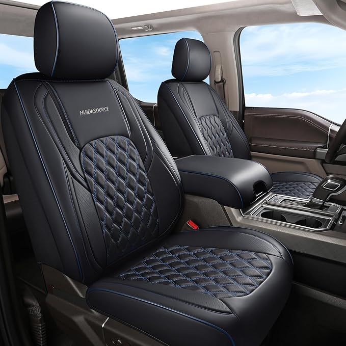 Seat Covers for Multiple Vehicles — Front Seat — Black / Blue
