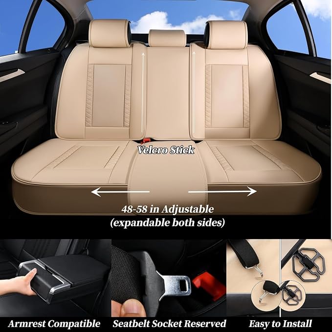 Universal Seat Covers — Full Set — Beige