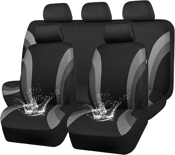 Universal Seat Covers — Full Set — Black / Gray