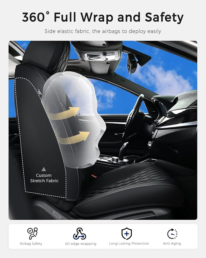 Universal Seat Covers — Full Set — Black