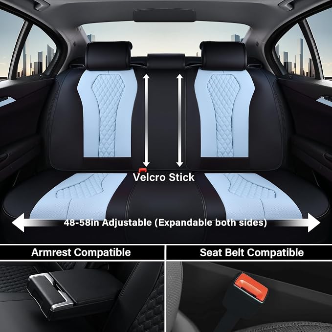 Universal Seat Covers — Full Set — Blue