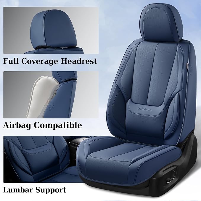 Universal Seat Covers — Front Seat — Blue