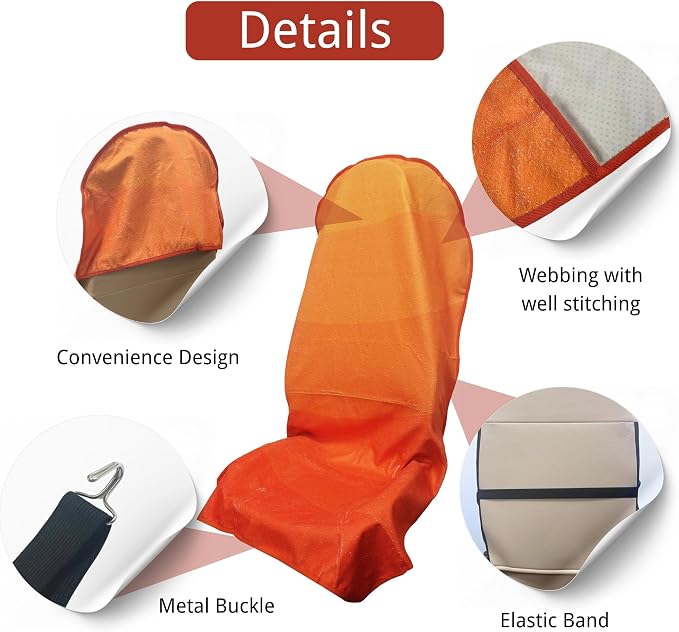 Car Seat Covers — Front Seat — Orange