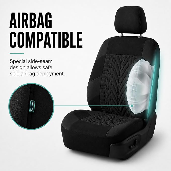 Universal Seat Covers — Full Set — Black