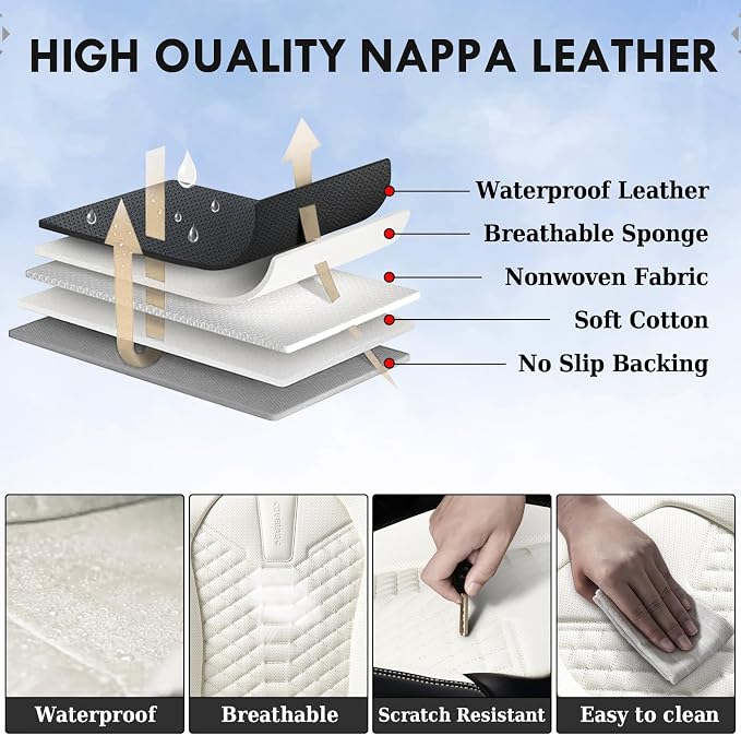 Universal Seat Covers — Front Seat — Black / White