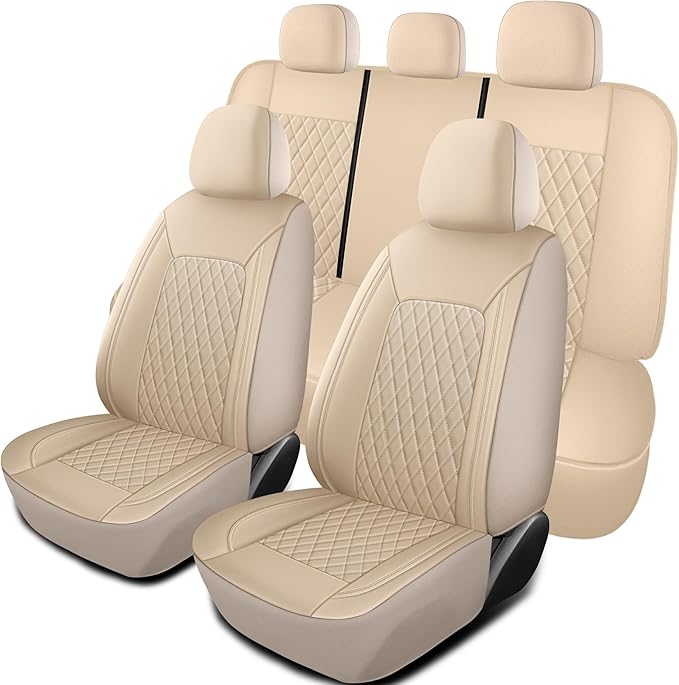 Universal Faux Leather Seat Covers — Full Set