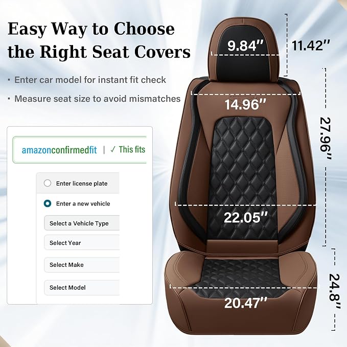 Faux Leather Car Seat Covers — Full Set
