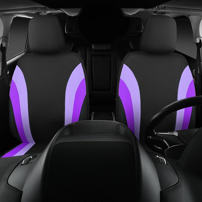 Universal Seat Covers — Front Seat — Purple / Black