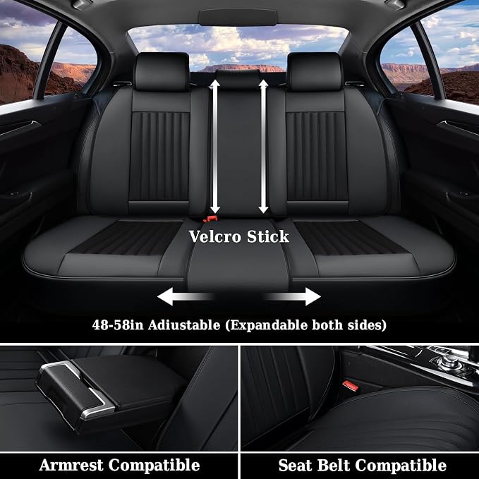 Universal Seat Covers — Full Set — Black