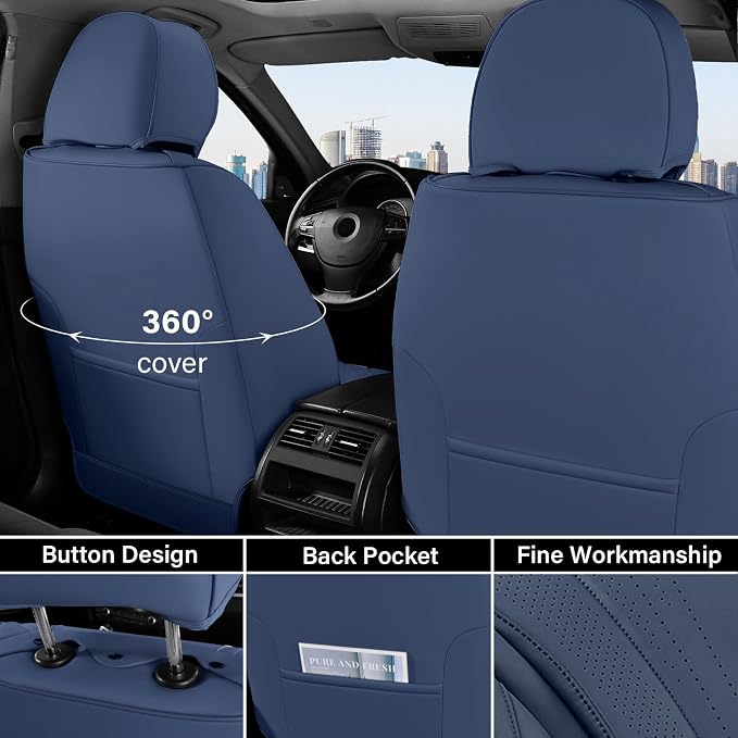 Universal Seat Covers — Full Set — Navy