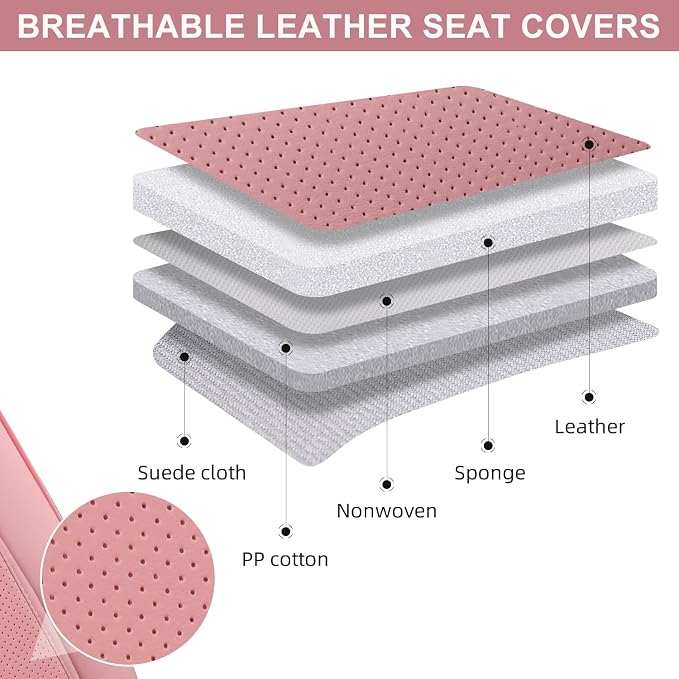 Universal Seat Covers — Front Seat — Pink