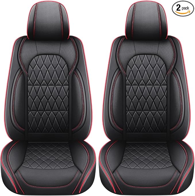 Universal Seat Covers — Front Seat — Black / Red