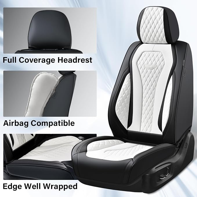 Universal Seat Covers — Full Set — White