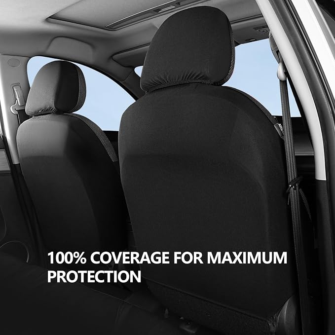 Universal Fabric Seat Covers — Black