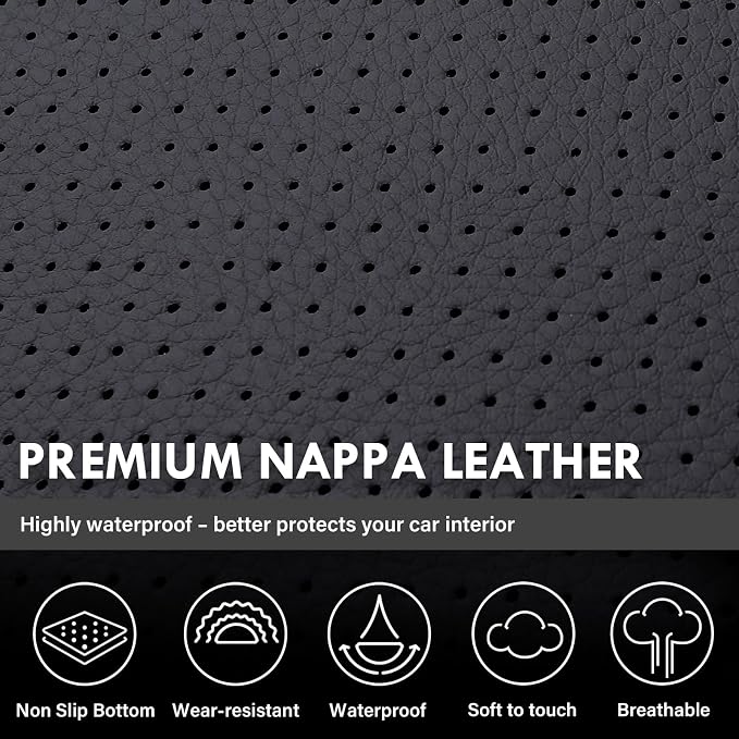 Faux Leather Seat Covers for Chevrolet Silverado / GMC Sierra — Front Seat — Black