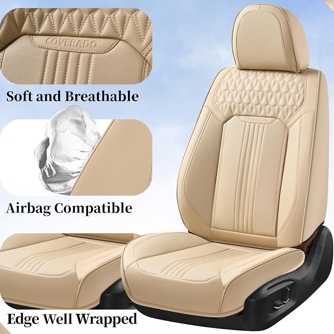 Universal Seat Covers — Full Set — Beige