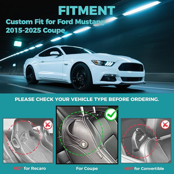 Faux Leather Seat Covers for Ford Mustang — Full Set