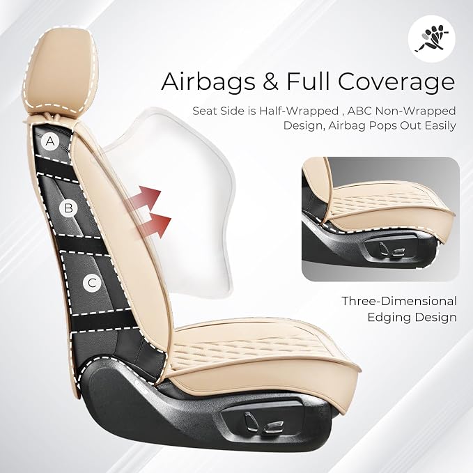 Universal Seat Covers — Full Set — Beige