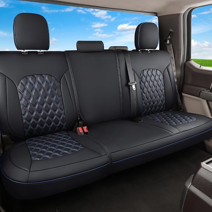Seat Covers for Toyota Tacoma — Rear Seat — Black / Blue