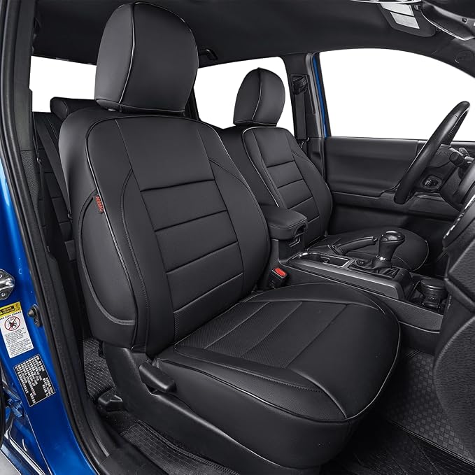 Faux Leather Seat Covers for Toyota Tacoma — Full Set — Black