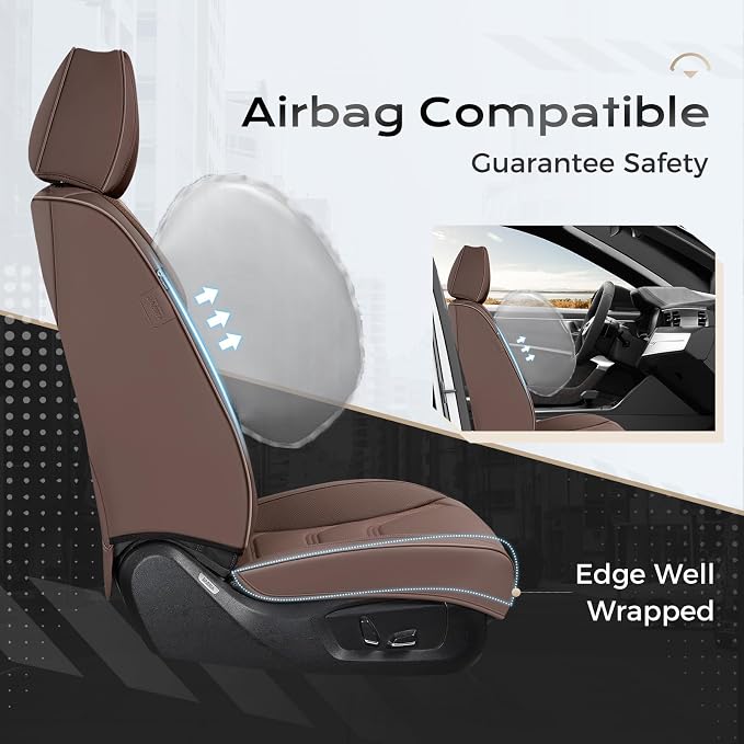 Universal Seat Covers — Full Set — Brown