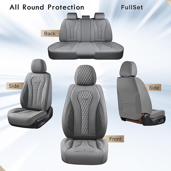 Universal Seat Covers — Full Set — Gray